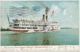 R. & O. Palace Steamer Kingston, Thousand Islands, NY1906 Postcard
