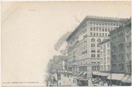 Ellicott Square, Main St., Trolley, Buffalo, NY New York Pre-1907 Postcard
