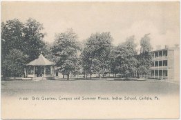 Girls Quarters, Indian School, Carlisle, PA Pre-1907 ROTOGRAPH Postcard