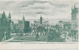 Court House Square, Scranton, PA Pennsylvania Pre-1907 Postcard
