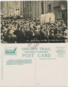 Broad St., Wall Street, New York City, NY 1907 Ezra Meeker Postcard