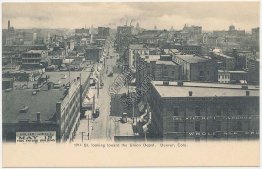 17th St., Union Train Depot, Denver, CO Colorado Pre-1907 Postcard