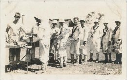 US Navy Sailors, Mess Gear, Guantanamo Bay CUBA - Early 1900's RP Photo Postcard
