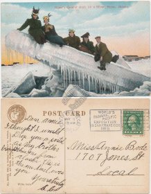 Quintet Stuck on a Silver, Glacier, Nome, AK Alaska Yukon Pacific Expo Postcard