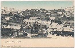 Bird's Eye View, Cerro de Pasco, Peru Pre-1907 Hand Colored Postcard