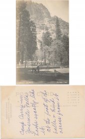 Camp Curry, Yosemite Falls, CA California - Early 1900's Real Photo RP Postcard