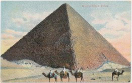 Great Pyramid of Cheops, Giza, Egypt - Early 1900's Postcard