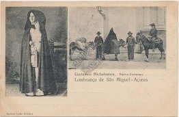 Native Costumes, Sao Miguel, Azores - Early 1900's Postcard