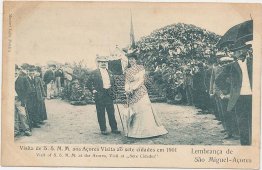 Sete Cidades, King Royal Visit, Ponta Delgada, Sao Miguel Azores 1901 Postcard