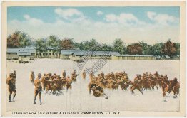 Soldiers, Learning to Capture Prisoners, Camp Upton, Long Island LI, NY Postcard