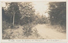Private Farm Road, Back of Church, Opequon, VA Virginia Early RP Photo Postcard