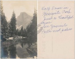 Half Dome, Yosemite National Park, CA California - Early 1900's RP Postcard