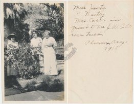 3 Women, YWCA Rose Bush, Phoenix, AZ Arizona - Early 1900's Postcard