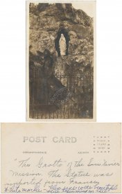 Grotto of San Xavier, Tucson, AZ Arizona - Early 1900's Real Photo RP Postcard