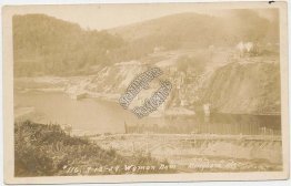 Wyman Dam, Bingham, ME Maine - Early 1900's Real Photo RP Postcard