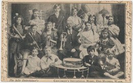 Children's Band, Industrial Home, Des Moines, IA Iowa 1910 Postcard