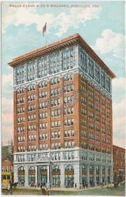 Wells Fargo & Co Building, Portland, OR Regon - Early 1900's Postcard