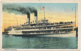 White Star Line Steamer Tashmoo, Detroit, MI - Early 1900's Postcard