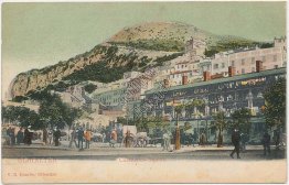 Casemates Square, Gibraltar, UK Pre-1907 Postcard