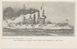 USS Minnesota, Naval Batlleship, Brooklyn Eagle Series NY Pre-1907 Postcard