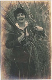 Woman Posing in Field, Phoenix, AZ - Early 1900's Real Photo RP Card