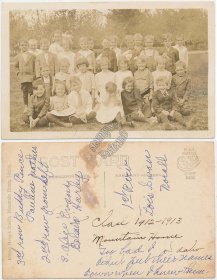 Group of School Children, Mt Mountain Home, ID Idaho - Early 1900's RP Postcard