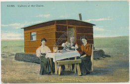 Callers at the Claim, Chinook, MT Montana - Early 1900's Western Postcard