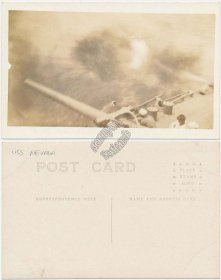 Target Practice, Sailors Firing Ship Guns, USS Nevada - Early 1900's RP Postcard