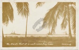 Atlantic Naval Fleet, Ships, Guantanamo Bay, CUBA - Early RP Photo Postcard