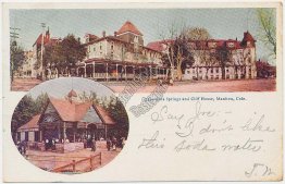 Soda Springs & Cliff House, Manitou, CO Colorado 1906 Embossed Postcard