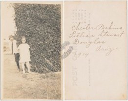 Boy & Girl, Dogulas, AZ Arizona - Early 1900's Real Photo RP Postcard