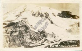 Nisqually Glacier, Mt Rainer National Park, WA Washington - Early RP Postcard