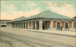 Southern Pacific R.R. Depot, Oakland, CA California - Early 1900's Postcard