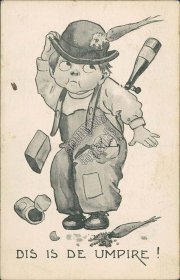 Dutch Boy Dressed as Umpire, Baseball - 1912 Postcard
