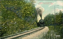 Train, Chicago Great Western R.R., Dubuque, IA Iowa - Early 1900's Postcard