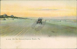 Car, On the Ormond, Daytona Beach, FL Pre-1907 ROTOGRAPH Postcard