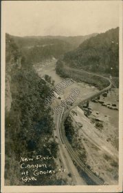 New River Canyon, Gauley Junction Dam, WY Wyoming - Early Real Photo RP Postcard