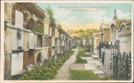Vaults in St. Louis Cemetery, New Orleans, LA Louisiana - Early 1900's Postcard