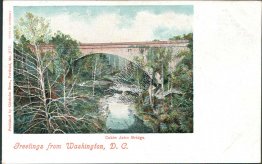 Cabin John Bridge, Greetings from Washington DC Pre-1907 Postcard