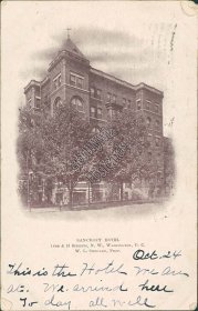Bancroft Hotel, Washington, DC 1905 Postcard
