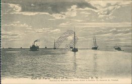 Gulf of Paria, Port of Spain, Trinidad, BWI British West Indies - Early Postcard