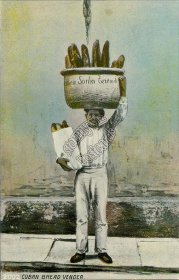 Cuban Bread Vender, CUBA - Early 1900's Postcard