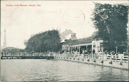 Pavilion, Lake Manawa, Omaha, NE Nebraska - 1908 Postcard