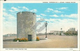 Old Turret from Pirates Time, Havana, CUBA - Early 1900's Postcard