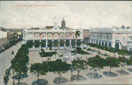 Foreground & Palace, Havana, CUBA - Early 1900's Hand Colored Postcard