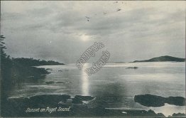 Sunset on Puget Sound, WA Washington - Alaska Yukon Expo AYPE 1908 Postcard