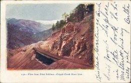 R.R., Point Sublime, Cripple Creek Short Line, CO Colorado 1906 Postcard