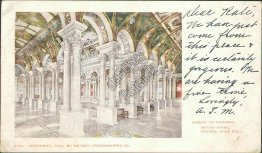 Library of Congress, 2nd Story, Washington, DC 1904 DETROIT PUBLISHING Postcard