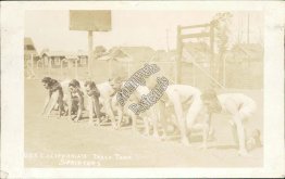 Sailors, Sprinters, USS CA California Ship Track Team - Early 1900's RP Postcard
