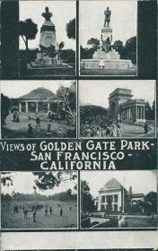6 Views of Golden Gate Park, San Francisco, CA California Early 1900's Postcard